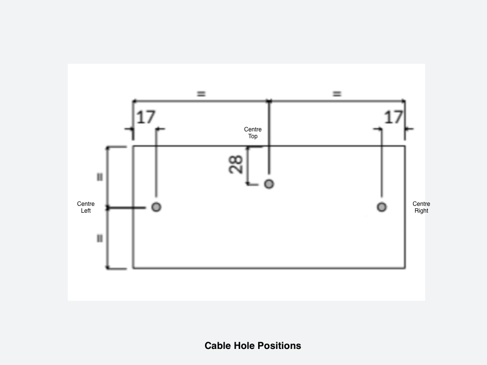 Alexia Cable Hole Positions