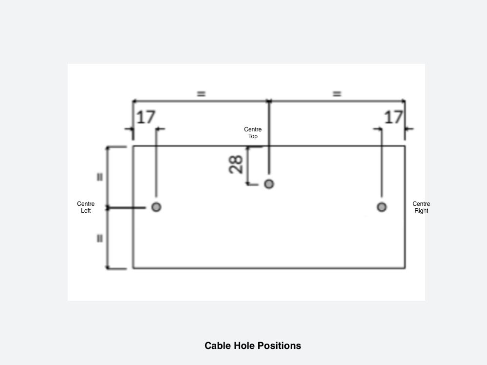 Alora Cable Hole Positions