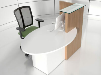 Everly – Small Reception Desk In White
