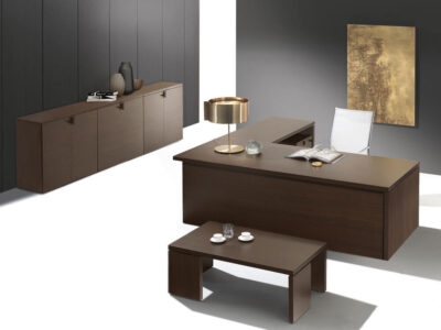 Marl Wood Finish Executive Desk And Optional Return 05 Img