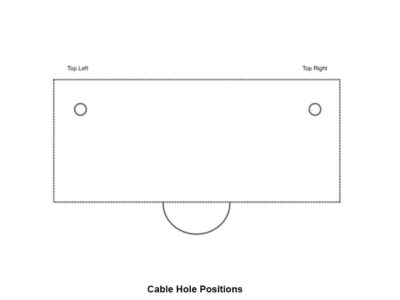 Marl – Solid Wood Finish Executive Desk Cable Hole Positions