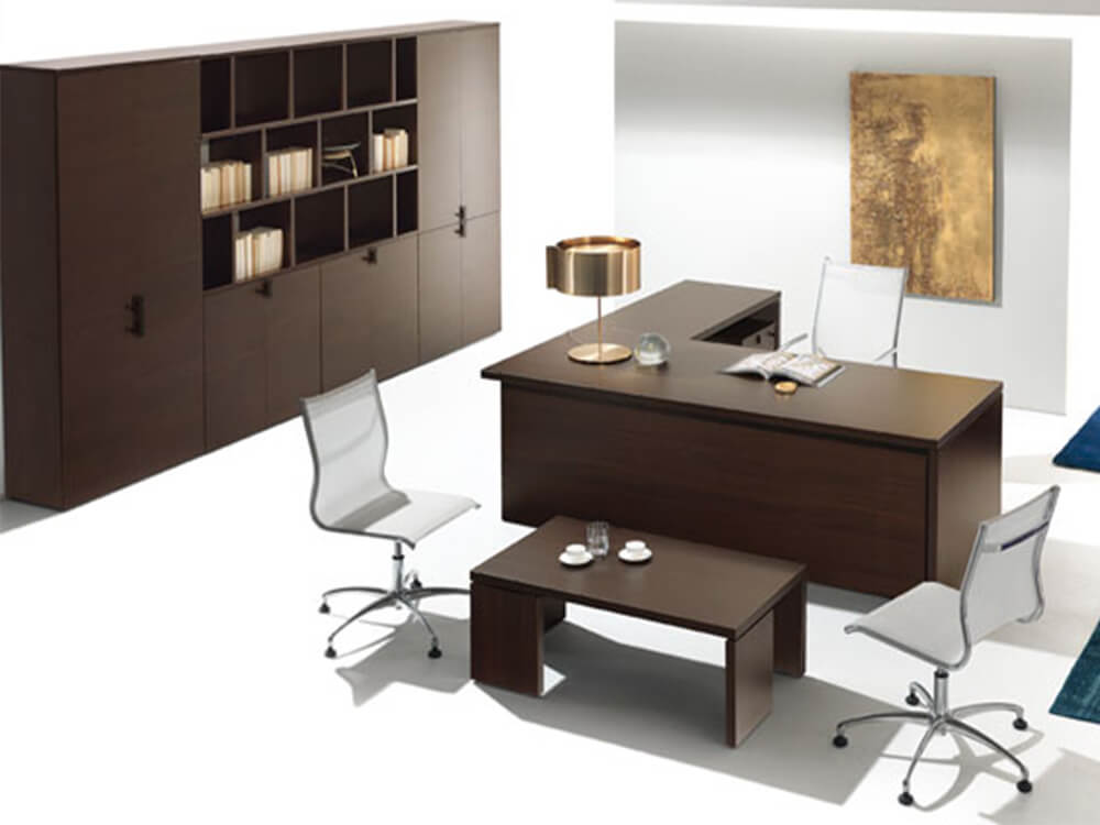 Marl – Solid Wood Finish Executive Desk And Optional Return 01