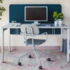 Perry – Straight Office Desk With White Legs