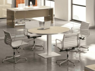 Olea – Round Meeting Table with Square Base - Table