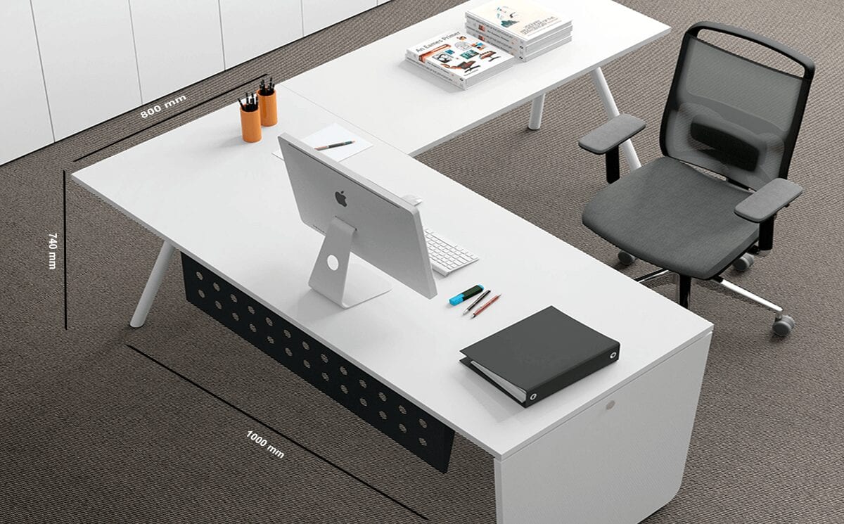 Leo – Wooden Executive Desk with Contrasting Legs Leo – Wooden Executive Desk with Contrasting Legs