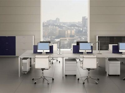 Quinn – Straight Operator Office Desk with Modesty Panel