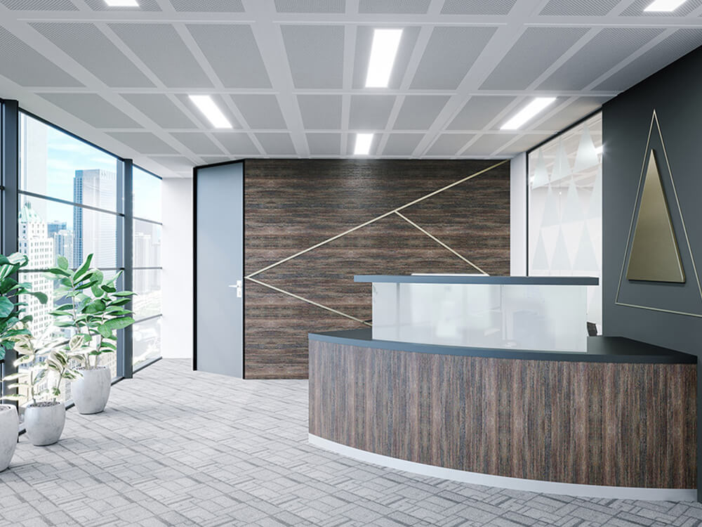 Aida 2 – Reception Desk In Westminster Oak