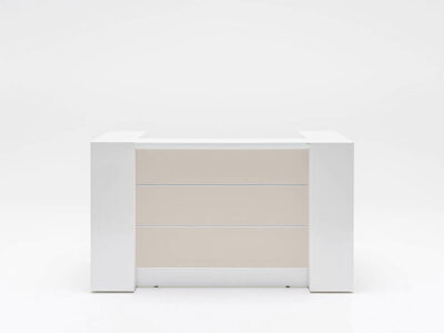 Alba 1 – Reception Desk In White With Multiple Front Finishes 02