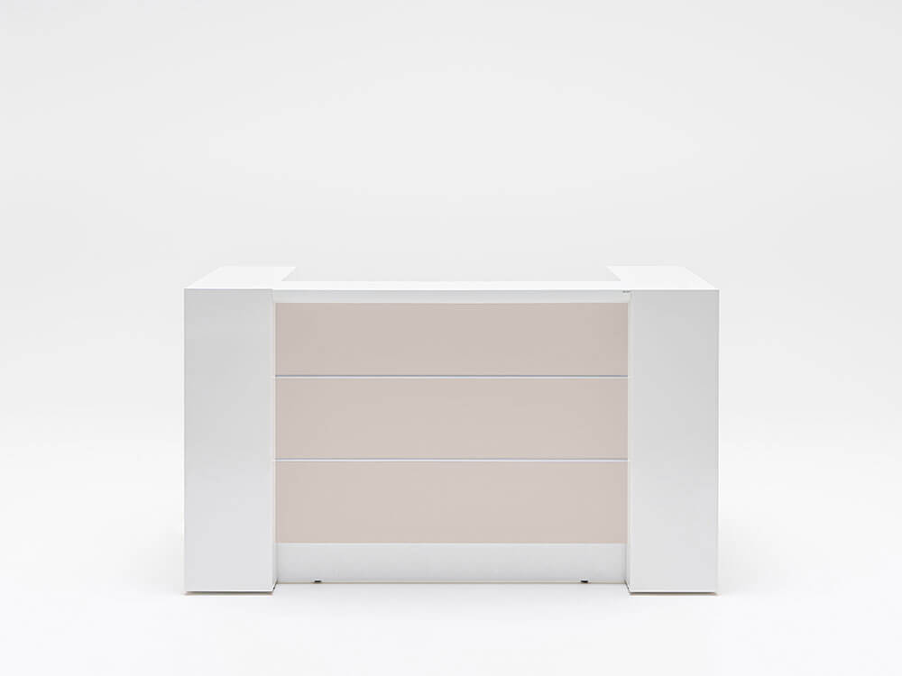Alba 1 – Reception Desk In White With Multiple Front Finishes 02