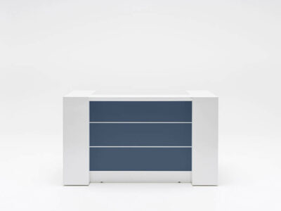 Alba 1 – Reception Desk In White With Multiple Front Finishes 03