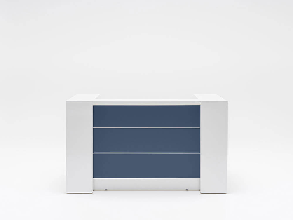 Alba 1 – Reception Desk In White With Multiple Front Finishes 03