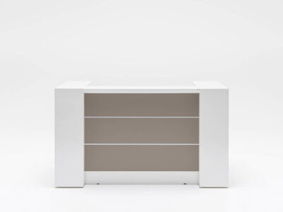 Alba 1 – Reception Desk In White With Multiple Front Finishes 04