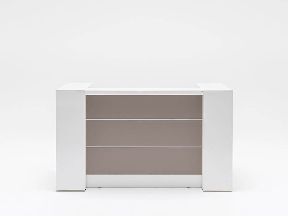 Alba 1 – Reception Desk In White With Multiple Front Finishes 04