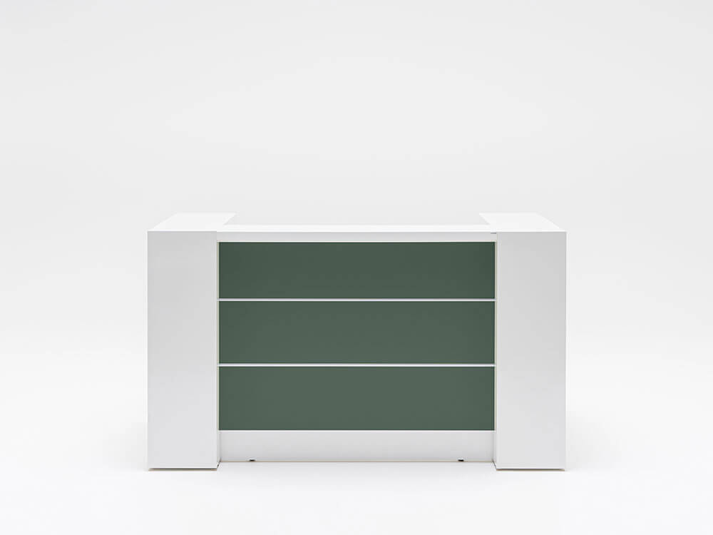 Alba 1 – Reception Desk In White With Multiple Front Finishes 05