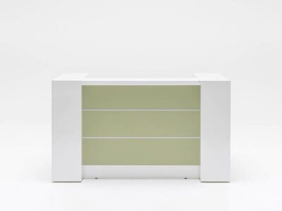 Alba 1 – Reception Desk In White With Multiple Front Finishes 07