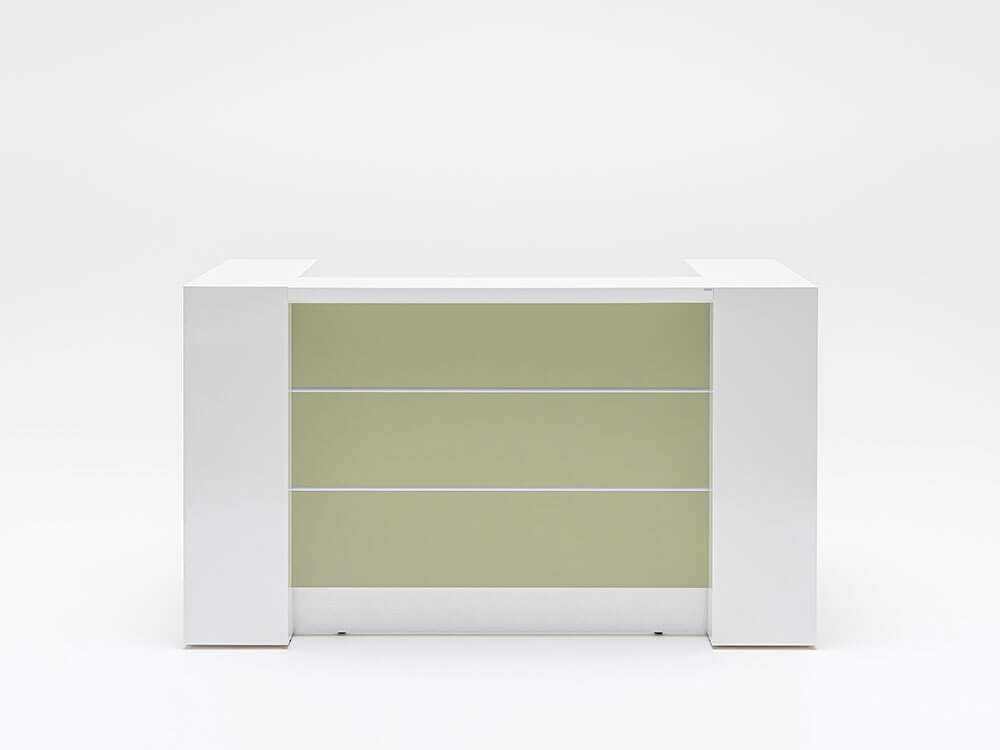 Alba 1 – Reception Desk In White With Multiple Front Finishes 07
