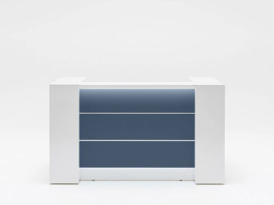 Alba 1 – Reception Desk In White With Multiple Front Finishes 07