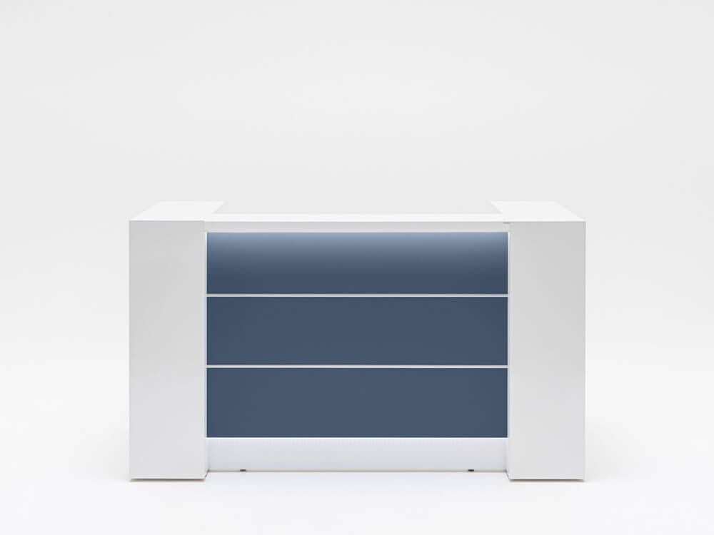 Alba 1 – Reception Desk In White With Multiple Front Finishes 07