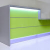 Alba 3 – Grey Reception Desk With Lime Front