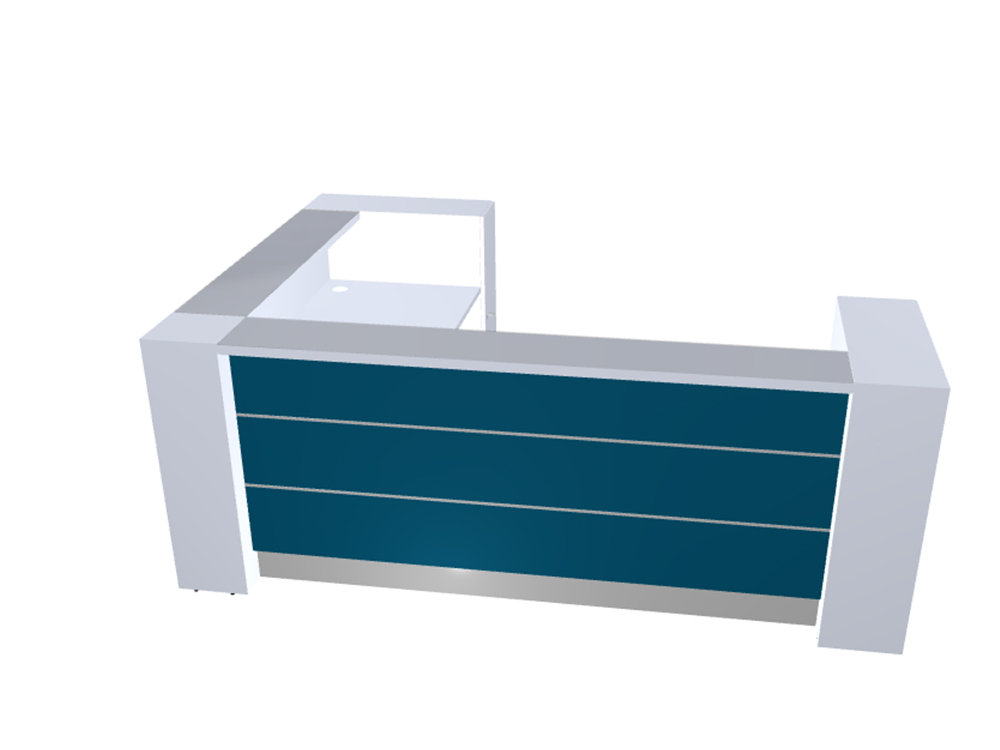 Alba 3 – Lacquered Modular Reception Desk 03