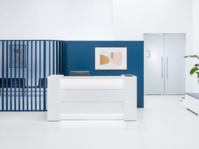 Alba 4 – Modern Lacquered Reception Desk