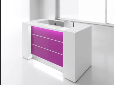 Alba 4 – Modern Lacquered Reception Desk2
