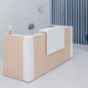 Andreas 7 – Straight Reception Desk With Gloss White Corners And Overhang Panel 01 Img