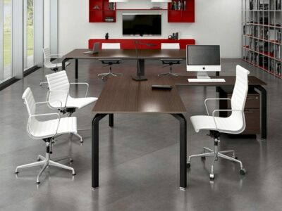 Aislinn – Aluminium Leg veneer Executive Desk