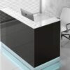 Finley 3 – Reception Desk with Glass Top and Sides