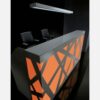 Renzo 2 – Black Reception Desk with Multi-Coloured Front Lights