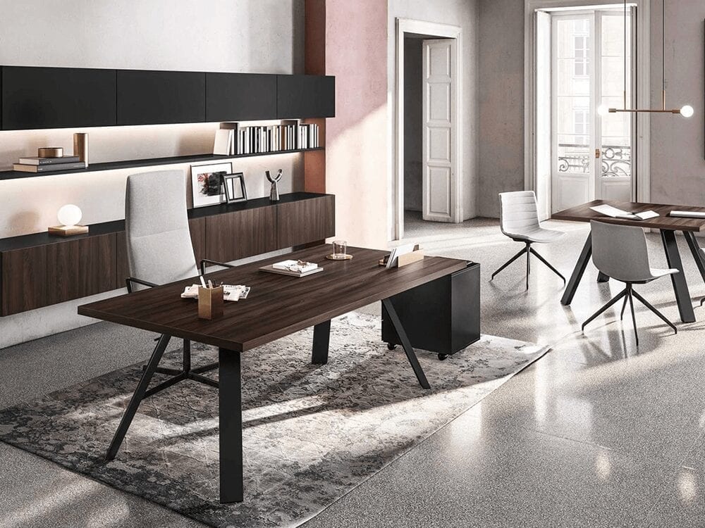 Brooklyn โ Metal K-Leg Executive Desk Brooklyn โ Metal K-Leg Executive Desk