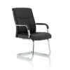 Nova – Faux Leather Cantilever Chair with Arms -
