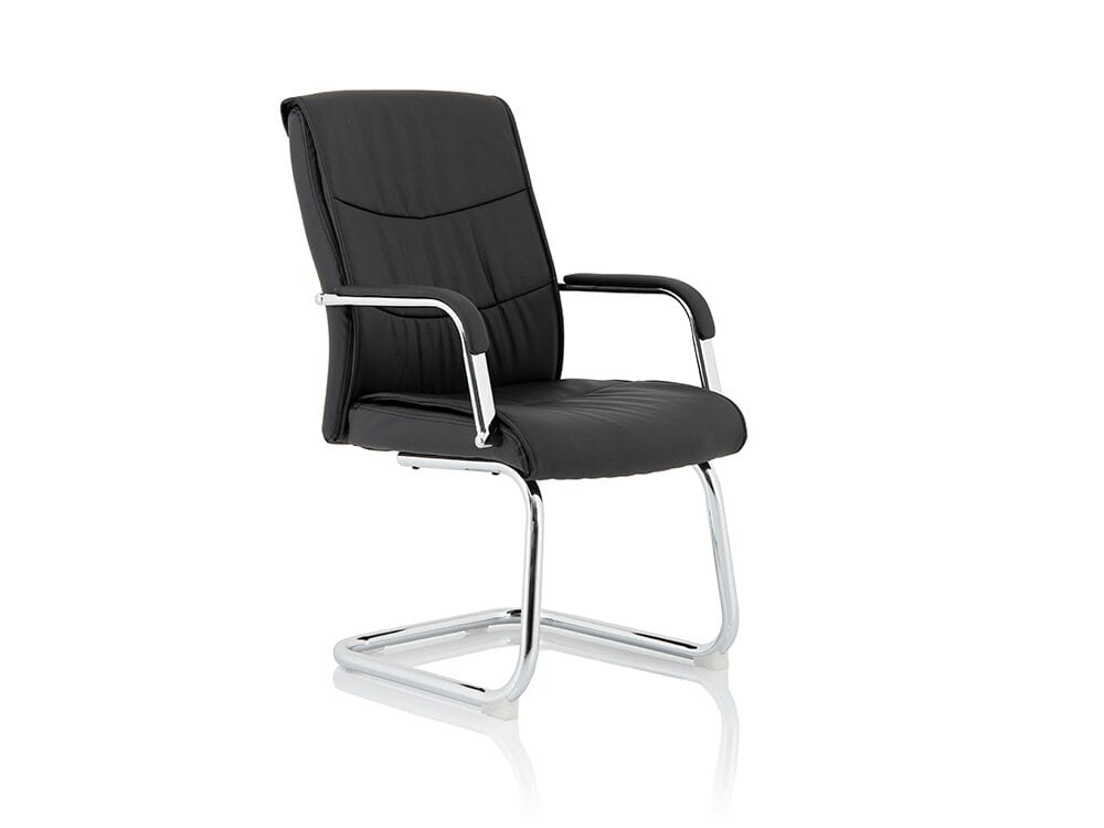 Nova – Faux Leather Cantilever Chair with Arms -