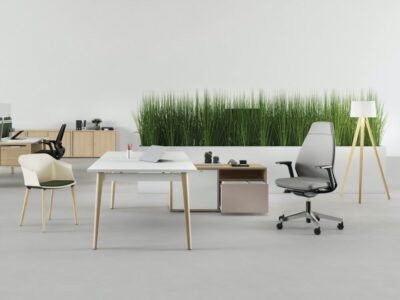 Cora – Wood Finish Rectangle Operational Office Desk Range With Optional Credenza Unit