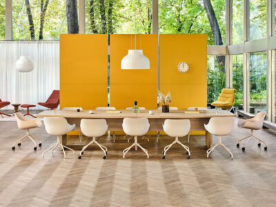 Cove Rectangle Barrel Shaped Meeting Table In Robinia 3