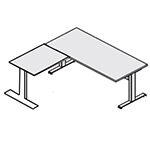 Daniel 1 – T Leg Office Desk With Return Left