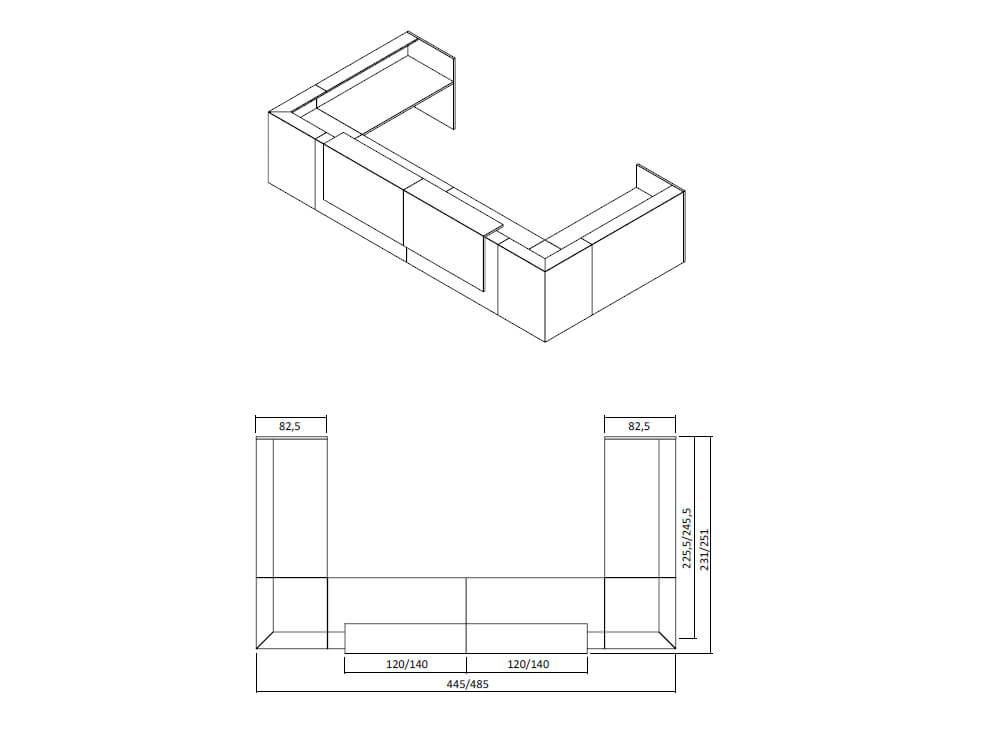 Boone – U-Shaped Modular Reception Desk