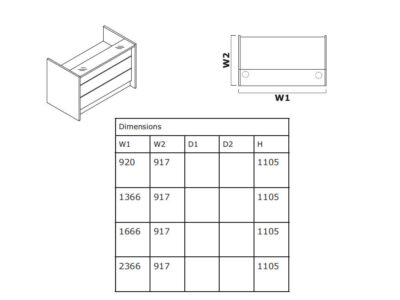 Dimension Alba 2 – Reception Desk In White With Led Illumination