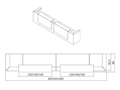 Mona 2 – Large Modular Reception Desk with Overhang Panel