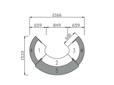 Dimension Mode – Circular Reception Desk