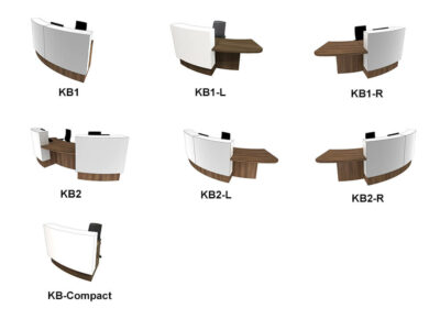 Dimension Reem – Natural Dijon Walnut Reception Desk