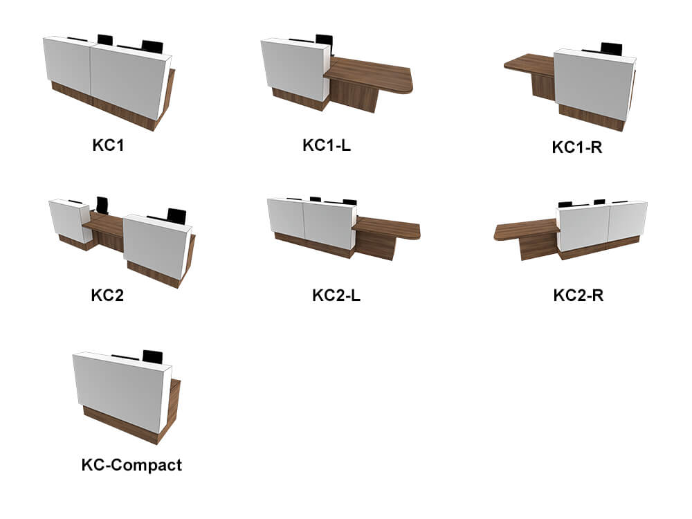 Dimension Reem – Reception Desk With Wheelchair Access In Premium White