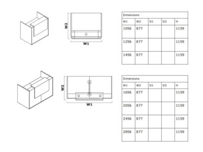 Andreas 3 – Reception Desk with Overhang Panel