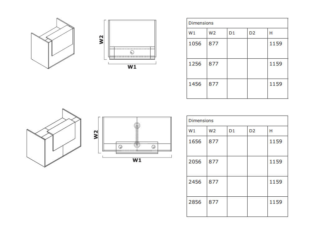 Andreas 3 – Reception Desk with Overhang Panel