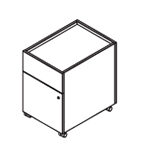 Ferb A Leg Modern Office 2 Drawers