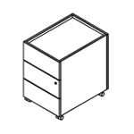 Ferb A Leg Modern Office 3 Drawers