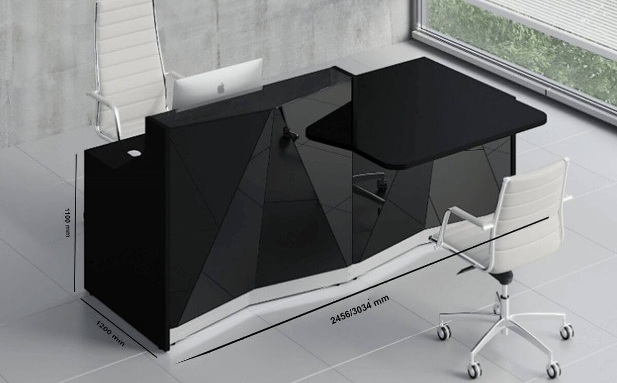 Gia 1 – Silver Reception Desk With Wheelchair Access Unit Size Img