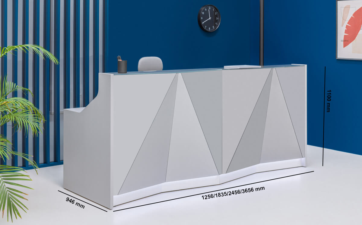 Gia – Contemporary Design Reception Desk Size Img