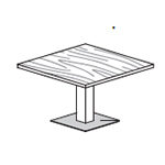 Square Shape Table (2 and 4 Persons)