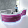 Lois – Wave Reception Desk In Orange Lacquered Front3